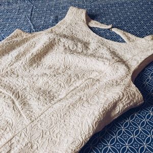 White Embroidered Bodycon Dress